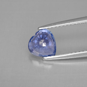 Zaffiro naturale blu da 1,18 ct, a forma di cuore, VVS-VS