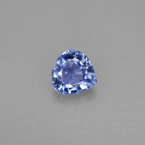 Zaffiro naturale blu da 1,23 ct, a forma di cuore, VS
