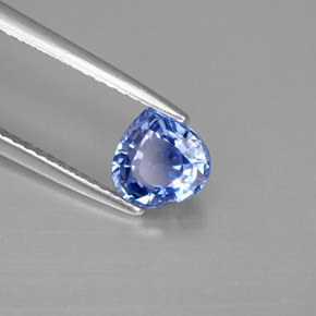 Zaffiro naturale blu da 1,23 ct, a forma di cuore, VS