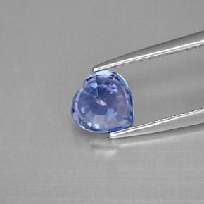 Zaffiro naturale blu da 1,23 ct, a forma di cuore, VS