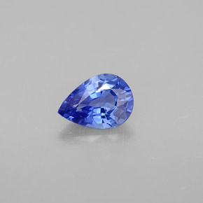 Zaffiro naturale blu da 0,86 ct, taglio a pera, VVS-VS