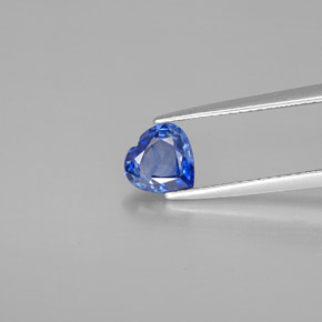 Zaffiro naturale blu da 1,12 ct, a forma di cuore, VS