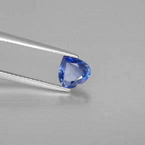 Zaffiro naturale blu da 1,12 ct, a forma di cuore, VS
