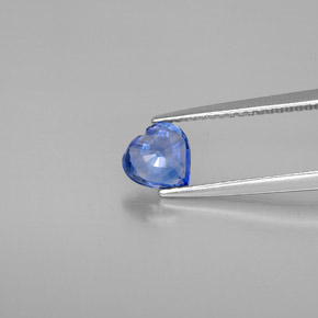 Zaffiro naturale blu da 1,12 ct, a forma di cuore, VS