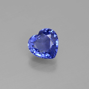 Zaffiro naturale blu da 1,06 ct, a forma di cuore, VS