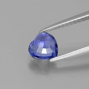 Zaffiro naturale blu da 1,06 ct, a forma di cuore, VS