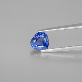 Zaffiro naturale blu da 1,29 ct, a forma di cuore, VS