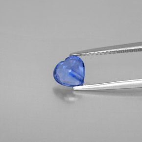 Zaffiro naturale blu da 1,29 ct, a forma di cuore, VS