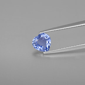 Zaffiro naturale blu da 1,21 ct, a forma di cuore, VVS-VS