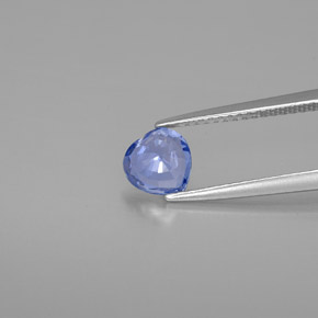 Zaffiro naturale blu da 1,21 ct, a forma di cuore, VVS-VS