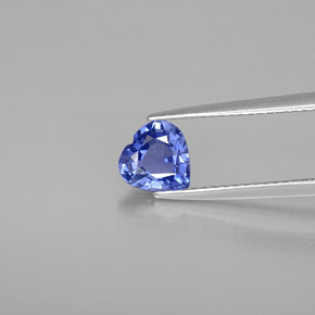 Zaffiro naturale blu da 1,21 ct, a forma di cuore, VVS-VS