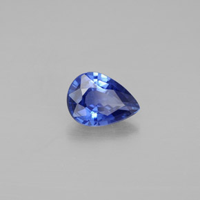 Zaffiro naturale blu da 0,80 ct, taglio a pera, VVS-VS
