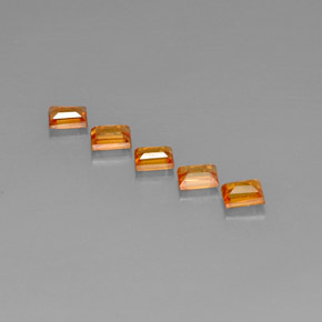 Zaffiro naturale arancione da  ct, baguette, VVS-VS