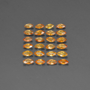 Zaffiro naturale arancione da  ct, marchesa, VVS-VS