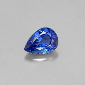 Zaffiro naturale blu da 0,97 ct, taglio a pera, VVS