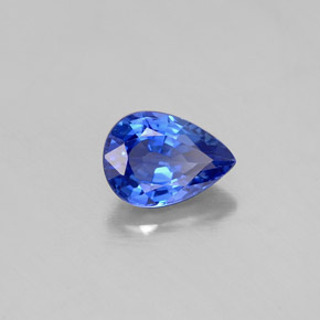 Zaffiro naturale blu da 0,97 ct, taglio a pera, VVS