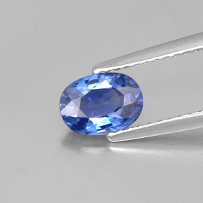 Zaffiro naturale blu da 1,04 ct, taglio ovale, VS