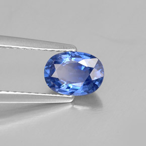 Zaffiro naturale blu da 1,04 ct, taglio ovale, VS