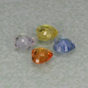 Zaffiro naturale multicolore da 1,35 ct, a forma di cuore, VVS-VS