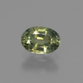 Zaffiro naturale verde da 0,68 ct, taglio ovale, VVS