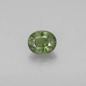 Zaffiro naturale verde da 0,94 ct, taglio ovale, VS