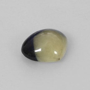 Zaffiro naturale bicolore da 1,75 ct, taglio a pera, opaco