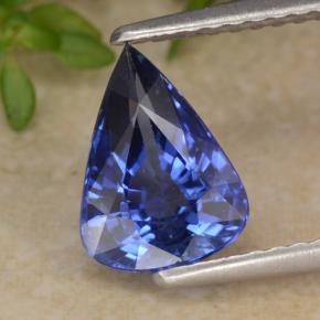 Zaffiro naturale blu da 1,94 ct, taglio a pera, VS
