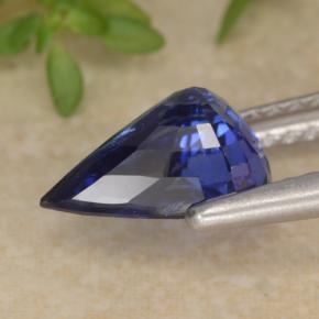 Zaffiro naturale blu da 1,94 ct, taglio a pera, VS