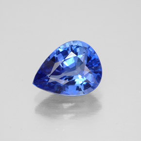 Zaffiro naturale blu da 2,11 ct, taglio a pera, VS-SI