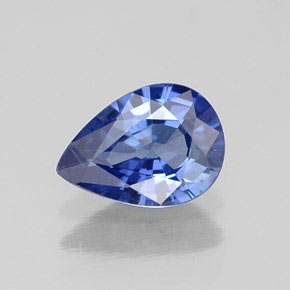 Zaffiro naturale blu da 0,70 ct, taglio a pera, VVS-VS