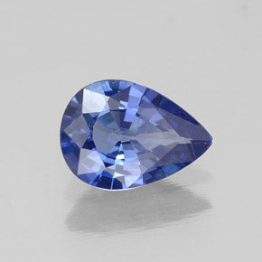 Zaffiro naturale blu da 0,70 ct, taglio a pera, VVS-VS