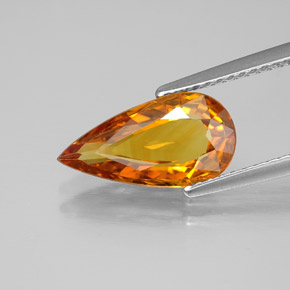 Zaffiro naturale arancione da 2,61 ct, taglio a pera, VVS-VS