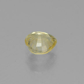 Zaffiro naturale giallo da 0,38 ct, a forma di cuore, VVS