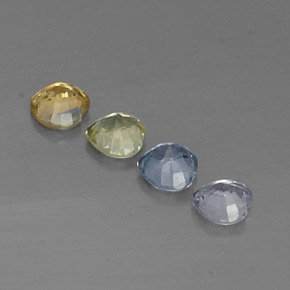 Zaffiro naturale multicolore da 1,31 ct, a forma di cuore, VVS-VS