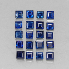 Zaffiro naturale blu da  ct, quadrato, VVS-VS