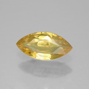 Zaffiro naturale giallo da 0,59 ct, marchesa, VS