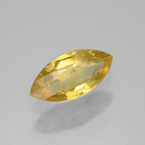 Zaffiro naturale giallo da 0,59 ct, marchesa, VS