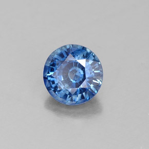 Zaffiro naturale blu da 0,60 ct, taglio rotondo, VS