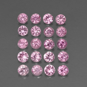 Zaffiro naturale rosa da  ct, taglio rotondo, VVS-VS