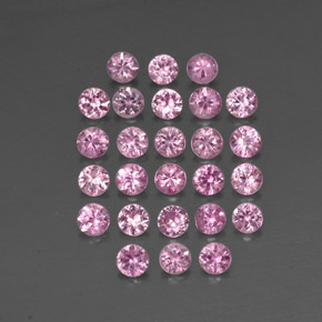 Zaffiro naturale rosa da  ct, taglio rotondo, VVS-VS