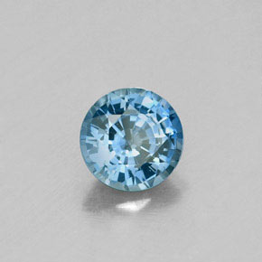 Zaffiro naturale blu da 0,66 ct, taglio rotondo, VVS-VS