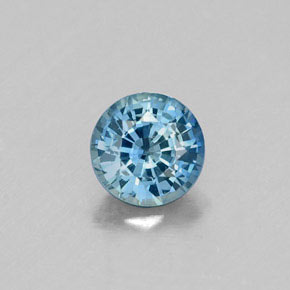Zaffiro naturale blu da 0,66 ct, taglio rotondo, VVS-VS