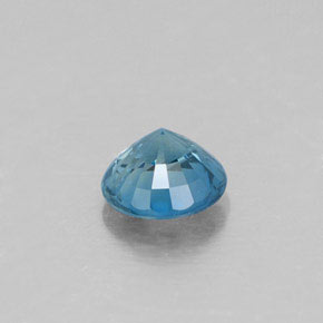 Zaffiro naturale blu da 0,66 ct, taglio rotondo, VVS-VS