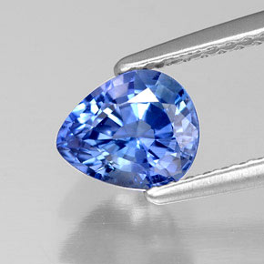 Zaffiro naturale blu da 1,33 ct, taglio a pera, VS