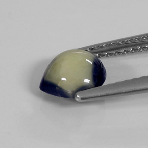 Zaffiro naturale bicolore da 1,39 ct, taglio a pera, opaco
