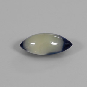 Zaffiro naturale bicolore da 1,09 ct, marchesa, opaco