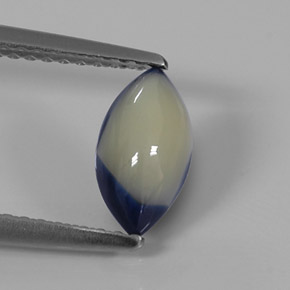 Zaffiro naturale bicolore da 1,09 ct, marchesa, opaco