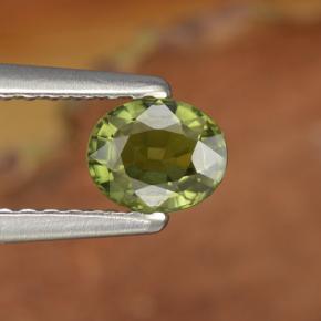 Zaffiro naturale verde da 0,52 ct, taglio ovale, VVS-VS