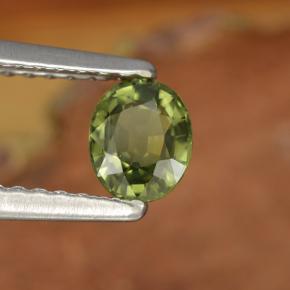 Zaffiro naturale verde da 0,52 ct, taglio ovale, VVS-VS