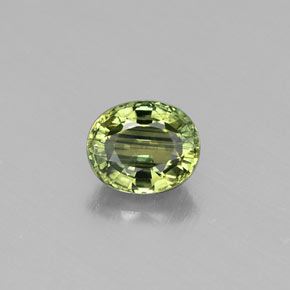 Zaffiro naturale verde da 0,56 ct, taglio ovale, VS
